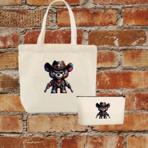 Hip-hop bear 6 Natural Tote Bag